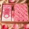 Box Roses Roses, Parfum Luxuria et Lip Glow Rose Foncé