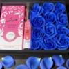 Box Roses Bleues, Parfum Luxuria et Lip Glow Rose Foncé