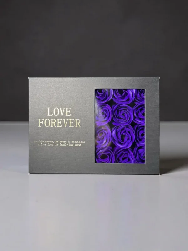 Box Roses Bleues, Parfum Luxuria et Lip Glow Rose Claire